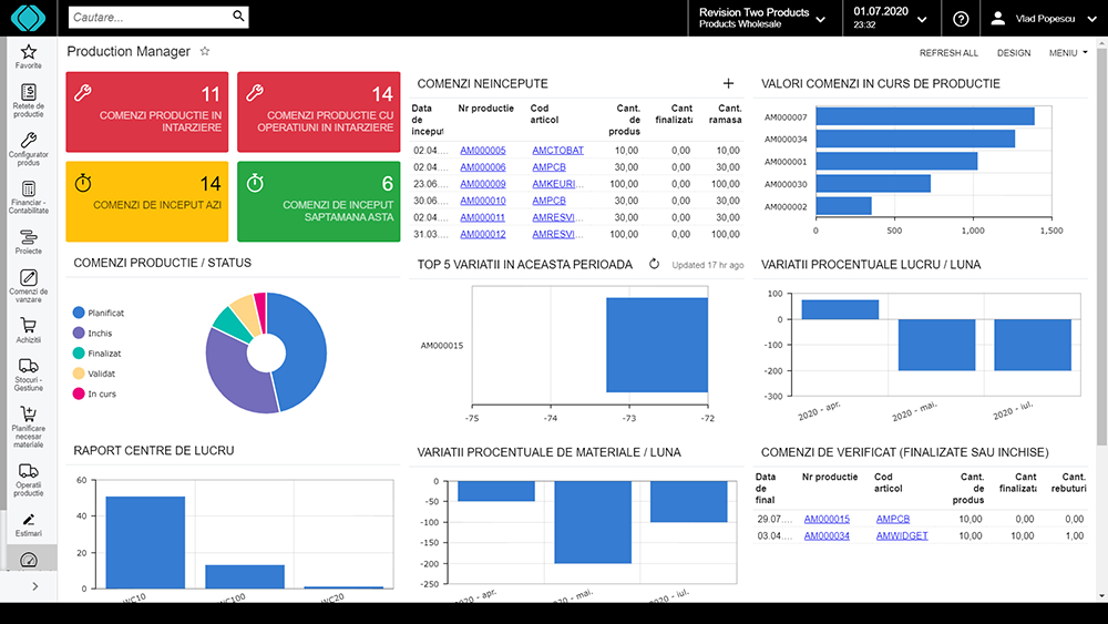 erp servicii crm wms screenshot aplicatie sistem romanesc