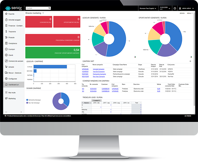 monitor erp screenshot xrp usor de folosit web based customizabil romania