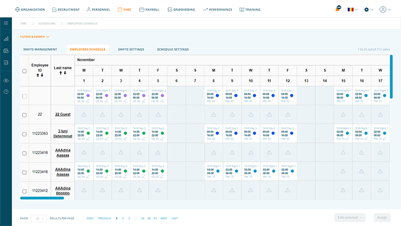 Pontaj electronic - modul plaforma hr alege sistem software management resurse umane