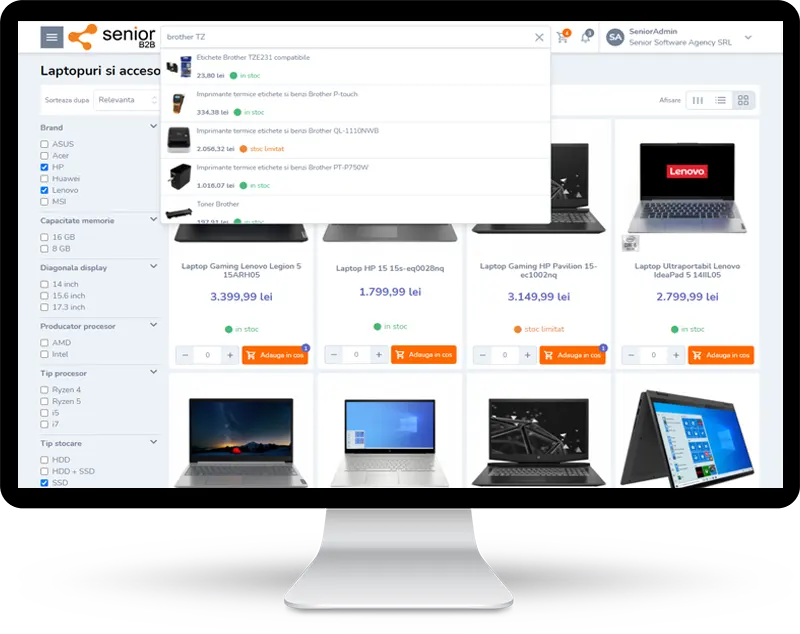 platforme ecommerce romania b2c si b2b portal vanzari online